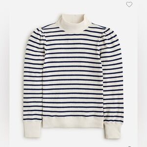 J Crew Striped Navy and White Women's Sweater Size M